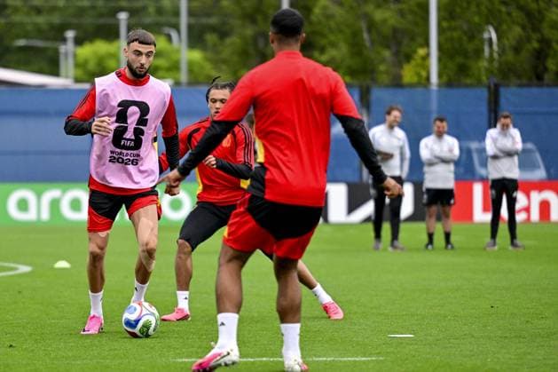 Belgium s Zeno Debast pictured during a training session of Belgian national soccer team Red Devils, on Tuesday 30 June 2026 in their base camp, home of the Seattle Sounders, Renton, Seattle, USA. The Rode Duivels - Diables Rouges qualified for the knockout stage of the 2026 FIFA World Cup, WM, Weltmeisterschaft, Fussball where they ll meet Senegal in the round of 32 on July 1st. DIRKxWAEM  x180032511x