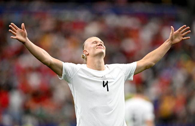 FIFA World Cup, WM, Weltmeisterschaft, Fussball 2026 - Round of 32 - Ivory Coast vs Norway Erling Haaland of Norway celebrates after scoring his team s second goal during the FIFA World Cup 2026 Round of 32 match Ivory Coast against Norway, in Dallas, USA, 30 June 2026. DALLAS United States  Copyright: xALBERTxPENAx