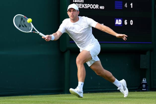 2026-06-30 The Championships - Wimbledon 2026 - Day Two LONDON, UNITED KINGDOM - JUNE 30: Tallon Griekspoor of the Netherlands during Day Two of the The Championships - Wimbledon 2026 at All England Lawn Tennis and Croquet Club on June 30, 2026 in London, England. (Photo by Marleen Fouchier BSR Agency) London United Kingdom Content not available for redistribution in The Netherlands directly or indirectly through any third parties. Copyright: xBSRxAgencyx