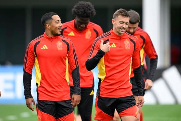 Belgian national football team - FIFA World Cup, WM, Weltmeisterschaft, Fussball 2026 - media activities 30 06 2026 RENTON, UNITED STATES OF AMERICA - JUNE 30 : Tielemans Youri midfielder of Belgium and Castagne Timothy defender of Belgium pictured during a training session of the Belgian national football team during the FIFA World Cup 2026 on June 30, 2026 in Renton, United States of America, 30 06 2026 Renton United States of America  Copyright: xNicoxVereeckenx