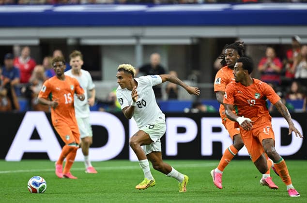 ARLINGTON, TEXAS - JUNE 30: Antonio Nusa of Norway in possession during the FIFA World Cup, WM, Weltmeisterschaft, Fussball 2026 Round Of 32 match between Group E Runners Up and Group I Runner-Up at Dallas Stadium on June 30, 2026 in Arlington, Texas.  Copyright: xMBxMediax