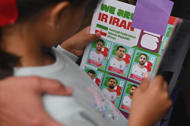 Iranian national team, Nationalteam FIFA World Cup, WM, Weltmeisterschaft, Fussball 2026 leave Tijuana, Mexico camp back home to Iran TIJUANA, MEXICO - JUNE 30: A young fan carries a FIFA World Cup sticker booklet of Iran’s national team players as she and others wait for the team to leave the Marriott Hotel at their Tijuana base camp to the airport ahead of the team’s departure following its elimination from the 2026 World Cup football tournament in Tijuana, Mexico on Tuesday, June 30, 2026. Carlos A. Moreno Anadolu Tijuana Mexico. Editorial use only. Please get in touch for any other usage.  Copyright: x2026xAnadoluxCarlosxA.xMorenox