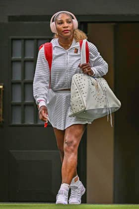 RECORD DATE NOT STATED 30th June 2026; All England Lawn Tennis and Croquet Club, London, England; Wimbledon Tennis Tournament, Day Two; Serena Williams (USA) arrives on court for her first round match against Maya Joint (AUS) GodfreyxPitt