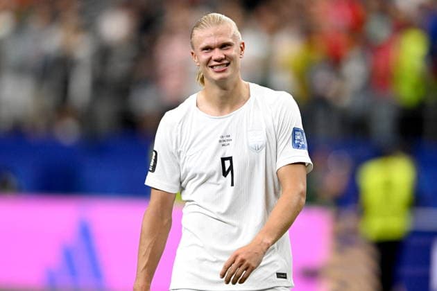 FIFA World Cup, WM, Weltmeisterschaft, Fussball 2026 - Round of 32 - Ivory Coast vs Norway Erling Haaland of Norway smiles after the FIFA World Cup 2026 Round of 32 match Ivory Coast against Norway, in Dallas, USA, 30 June 2026. Norway won 2-1. DALLAS United States  Copyright: xALBERTxPENAx