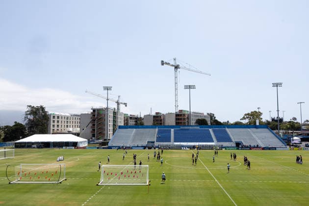 SOCCER - FIFA World Cup, WM, Weltmeisterschaft, Fussball 2026 SANTA BARBARA,CALIFORNIA,USA,30.JUN.26 - SOCCER - FIFA World Cup 2026, USA, Mexico, Canada, training Team AUT. Image shows an overview of the Harder Stadium and the team of AUT.  GEPAxpictures xArminxRauthner