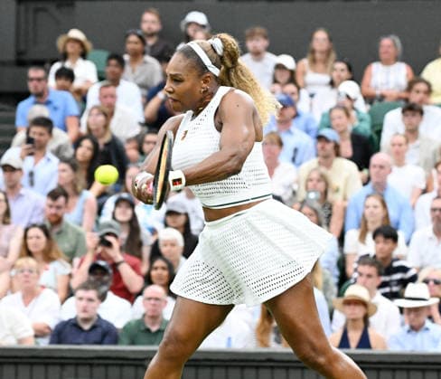 The Championships Wimbledon 2026 The Championships Wimbledon 2026 Day 2 30 06 2026 44 year old Serena Williams (USA) returns to centre court for a first round match against Maya Joint (AUS) Photo:- Roger Parker International Sports Fotos Ltd London UK Copyright: xx