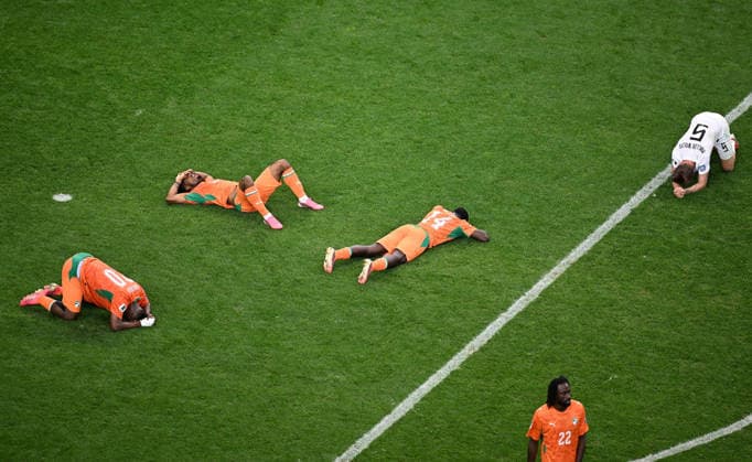 (260701) -- DALLAS, July 1, 2026 -- Players of both sides react after the round of 32 match between Cote d Ivoire and Norway at the 2026 FIFA World Cup, WM, Weltmeisterschaft, Fussball at Dallas Stadium in Dallas, the United States, June 30, 2026. ) (SP)U.S.-DALLAS-FOOTBALL-FIFA WORLD CUP-ROUND OF 32-CIV VS NOR WuxXiaoling 