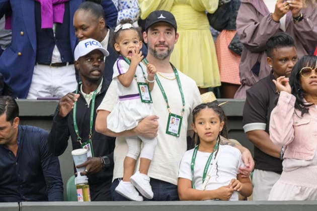 Wimbledon Tennis Championships 2026 - Day 2 LONDON, UNITED KINGDOM - JUNE 30: Serena William’s family including husband Alexis Ohanian, their two daughters Alexis Olympia Ohanian Jr. and Adira River Ohanian watch her play against Maya Joint of Australia during day two of The Wimbledon Tennis Championships 2026 at All England Lawn Tennis and Croquet Club on June 30, 2026 in London, United Kingdom. Ray Tang Anadolu London United States. Editorial use only. Please get in touch for any other usage.  Copyright: x2026xAnadoluxRayxTangx