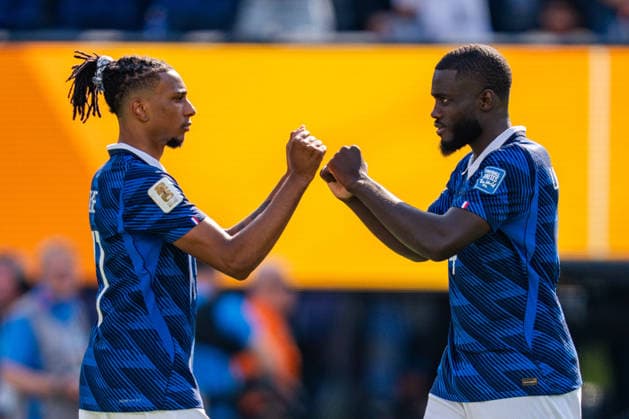 FIFA Fussball Weltmeisterschaft 2026, Sechszehntelfinale, Frankreich vs. Schweden, 30.06.2026, New Jersey Stadium Michael Olise Dayot Upamecano *** 2026 FIFA World Cup, Round of 32, France vs. Sweden, June 30, 2026, New Jersey Stadium, Michael Olise, Dayot Upamecano Copyright: xBahhoxKarax