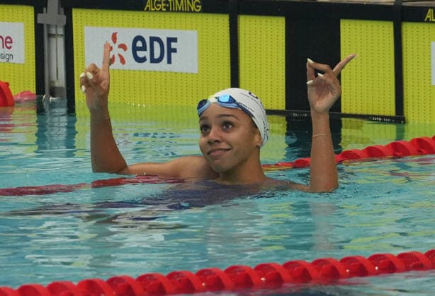 Natation - Championnat de France 30 06 2026 FINALES Mary - Ambre Molluh of U.S CRETEIL NATATION during the Final 100m Backstroke Women of the French Swimming Championships at the Raymond Sommet Olympic Pool in Saint-Etienne on June30, 2026 photos by Laurent Lairys , Saint EtienneFrance  Copyright: xLaurentxLairysx