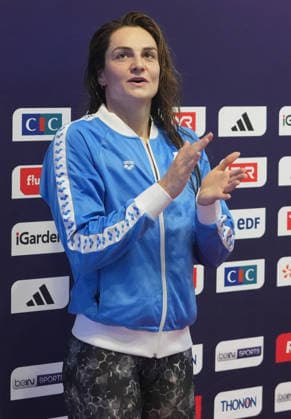 Natation - Championnat de France 30 06 2026 FINALES Beryl Gastaldello of Montpellier Metropole Natation during the Podium 100m Backstroke Women of the French Swimming Championships at the Raymond Sommet Olympic Pool in Saint-Etienne on June30, 2026 photos by Laurent Lairys , Saint EtienneFrance  Copyright: xLaurentxLairysx