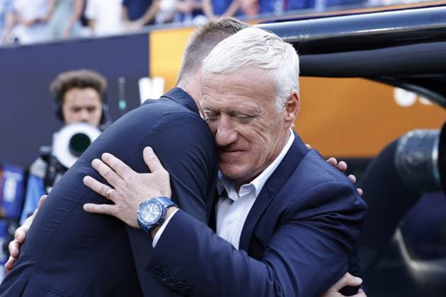 NEW JERSEY - Sweden manager Graham Potter and France manager Didier Deschamps ahead of the 2026 FIFA World Cup, WM, Weltmeisterschaft, Fussball round of 32 match between France and Sweden at Boston Stadium on June 30, 2026, in Foxborough, United States. MAURICE VAN STEEN ANP FIFA World Cup 2026 - round of 32 2026 xVIxANPxSportx xMauricexvanxSteenxIVx 562481582 originalFilename: 562481582.jpg