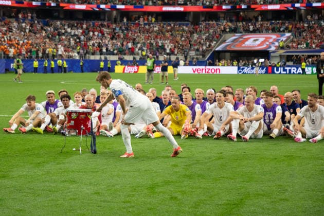 June 30, 2026, Arlington, Texas, USA: The Norway national team, Nationalteam performs the row during the 2026 FIFA World Cup, WM, Weltmeisterschaft, Fussball round of 32 match between Cote dÃ¢â‚¬â ¢ivoire and Norway at Dallas Stadium in Arlington, Texas. Norway defeated Cote dÃ¢â‚¬â ¢ivoire, 2-1. Arlington USA - ZUMAh193 20260630_zsp_h193_056 Copyright: xDanielxMcGregor-Huyerx