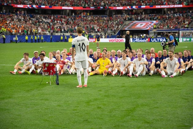 June 30, 2026, Arlington, Texas, USA: The Norway national team, Nationalteam performs the row during the 2026 FIFA World Cup, WM, Weltmeisterschaft, Fussball round of 32 match between Cote dÃ¢â‚¬â ¢ivoire and Norway at Dallas Stadium in Arlington, Texas. Norway defeated Cote dÃ¢â‚¬â ¢ivoire, 2-1. Arlington USA - ZUMAh193 20260630_zsp_h193_061 Copyright: xDanielxMcGregor-Huyerx