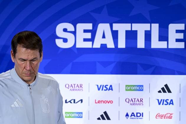 Belgium s head coach Rudi Garcia pictured during a press moment of Belgian national soccer team Red Devils, on Tuesday 30 June 2026 at Lumen Field Stadium, Seattle, USA. The Rode Duivels - Diables Rouges qualified for the knockout stage of the 2026 FIFA World Cup, WM, Weltmeisterschaft, Fussball where they ll meet Senegal in the round of 32 on July 1st. DIRKxWAEM  x180041181x
