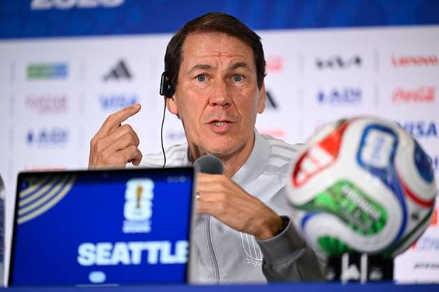 Belgian national football team - FIFA World Cup, WM, Weltmeisterschaft, Fussball 2026 - media activities 30 06 2026 SEATTLE, UNITED STATES OF AMERICA - JUNE 30 : Garcia Rudi head coach of Belgium talking to the press during a press conference, PK, Pressekonferenz at the Lumen Field Stadium prior to the Belgium vs Senegal match during the 2026 FIFA World Cup on June 30, 2026 in Seattle, United States of America, 30 06 2026 Seattle United States of America  Copyright: xNicoxVereeckenx
