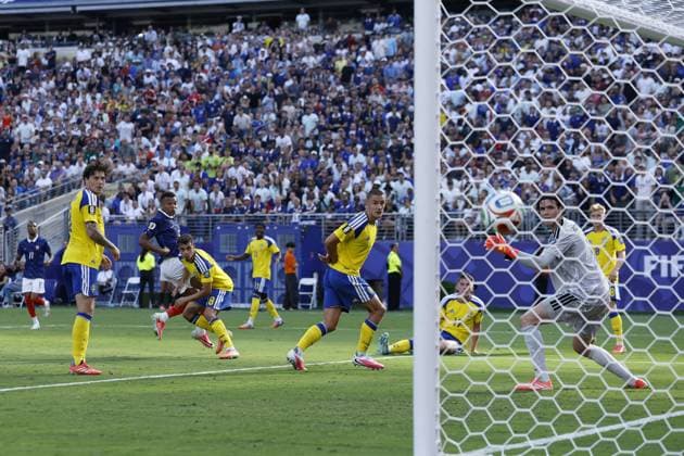 NEW JERSEY - Kylian Mbappe of France scores during the FIFA World Cup, WM, Weltmeisterschaft, Fussball 2026 round of 32 match between France and Sweden at Boston Stadium on June 30, 2026, in Foxborough, United States. MAURICE VAN STEEN ANP FIFA World Cup 2026 - round of 32 2026 xVIxANPxSportx xMauricexvanxSteenxIVx 562484834 originalFilename: 562484834.jpg
