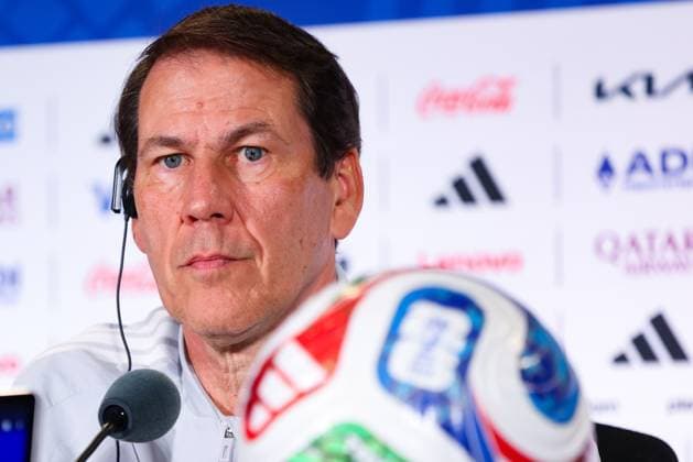 Belgium s head coach Rudi Garcia pictured during a press conference, PK, Pressekonferenz of Belgian national soccer team Red Devils, on Tuesday 30 June 2026 at Lumen Field,stadium Seattle, USA. The Rode Duivels - Diables Rouges qualified for the knockout stage of the 2026 FIFA World Cup, WM, Weltmeisterschaft, Fussball where they ll meet Senegal in the round of 32 on July 1st. BRUNOxFAHY  x180041307x