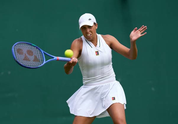 2026 Wimbledon, June 30, Day 2 LONDON, - JUNE 30: Madison Keys of the United States plays a shot against Kayla Day of the United States during the 2026 Wimbledon, June 30, Day 2 at The all England club, Wimbledon on June 30, 2026 in London, GBR. London The all England club, Wimbledon GBR Copyright: xPeterxvanxdenxBerg ISIxPhotosx 9432