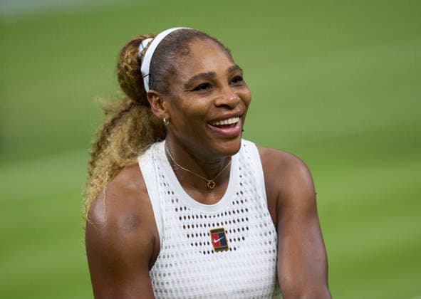 2026 Wimbledon, June 30, Day 2 LONDON, - JUNE 30: Serena Williams of the United States smiles mid game against Maya Joint of Australia during the 2026 Wimbledon, June 30, Day 2 at The all England club, Wimbledon on June 30, 2026 in London, GBR. London The all England club, Wimbledon GBR Copyright: xPeterxvanxdenxBerg ISIxPhotosx 9432