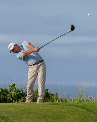 CROSBY, ENGLAND - JUNE 30: Kazuma Kobori plays from the second tee during the Final Qualifying for The Open Championship at West Lancashire Golf Club, Crosby on June 30, 2026 in Crosby, Merseyside, England The 2026 Open Championship Qualifying
