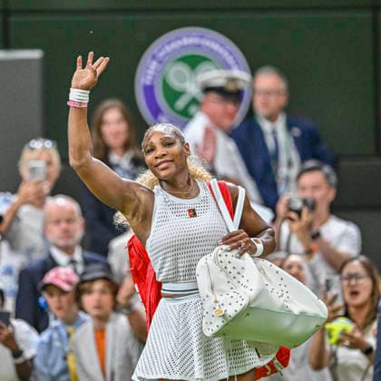 RECORD DATE NOT STATED 30th June 2026; All England Lawn Tennis and Croquet Club, London, England; Wimbledon Tennis Tournament, Day Two; Serena Williams (USA) leaves Centre Court at Wimbledon after losing her first round match against Maya Joint (AUS) GodfreyxPitt