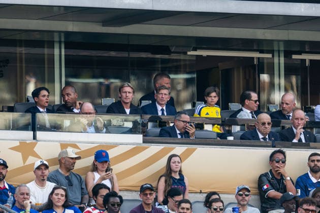 260630 Martin Dahlin, Emil Forsberg, Jesper Blomqvist, Prince Oscar and Prince Daniel of Sweden in the stands during the FIFA World Cup, WM, Weltmeisterschaft, Fussball 2026 round of 32 football match between France and Sweden on June 30, 2026 in New Jersey. Photo: Petter Arvidson BILDBYRAN kod PA PA1270 fotboll football soccer fotball vm fotbolls-vm fotball-vm fotbolls-vm 2026 fifa world cup 2026 sverige sweden sverige a bbeng frankrike france round of 32 16-delsfinal *** June 30, 2026: Martin Dahlin, Emil Forsberg, Jesper Blomqvist, Prince Oscar, and Prince Daniel of Sweden in the stands during the FIFA World Cup 2026 Round of 32 soccer match between France and Sweden on June 30, 2026 in New Jersey. Photo by Petter Arvidson, BILDBYRAN, code PA PA1270. soccer, football, World Cup, 2026 FIFA World Cup, Sweden, Sweden national team, Francekrike france round of 32 round of 16  Copyright: PETTERxARVIDSON BB260630PA183