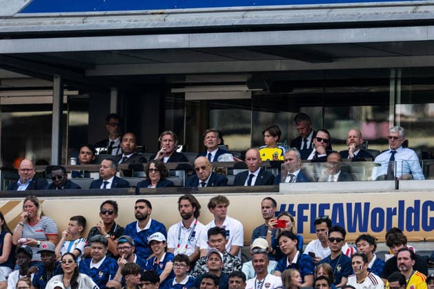 260630 Martin Dahlin, Emil Forsberg, Jesper Blomqvist, Prince Oscar and Prince Daniel of Sweden in the stands during the FIFA World Cup, WM, Weltmeisterschaft, Fussball 2026 round of 32 football match between France and Sweden on June 30, 2026 in New Jersey. Photo: Petter Arvidson BILDBYRAN kod PA PA1270 fotboll football soccer fotball vm fotbolls-vm fotball-vm fotbolls-vm 2026 fifa world cup 2026 sverige sweden sverige a bbeng frankrike france round of 32 16-delsfinal *** June 30, 2026: Martin Dahlin, Emil Forsberg, Jesper Blomqvist, Prince Oscar, and Prince Daniel of Sweden in the stands during the FIFA World Cup 2026 Round of 32 soccer match between France and Sweden on June 30, 2026 in New Jersey. Photo by Petter Arvidson, BILDBYRAN, code PA PA1270. soccer, football, World Cup, 2026 FIFA World Cup, Sweden, Sweden national team, Francekrike france round of 32 round of 16  Copyright: PETTERxARVIDSON BB260630PA190