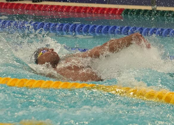 Natation - Championnat de France 30 06 2026 FINALES Yohann Ndoye - Brouard of Dauphins d Annecy during the Final 50 m Backstroke Men of the French Swimming Championships at the Raymond Sommet Olympic Pool in Saint-Etienne on June30, 2026 photos by Laurent Lairys , Saint EtienneFrance  Copyright: xLaurentxLairysx