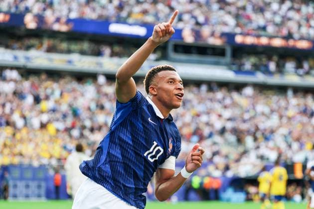 RECORD DATE NOT STATED FIFA World Cup, WM, Weltmeisterschaft, Fussball 2026 - Round of 32 - France v Sweden Kylian Mbappe player of France celebrates his goal during the FIFA World Cup 2026 Round of 32 match between France and Sweden at New York New Jersey Stadium, in East Rutherford, United States, on Tuesday, June 30, 2026.(Foto: William Volcov Brazil Photo Press IMAGO) Sports East Rutherford NJ United States of America Copyright: xWILLIAMxVOLCOVx