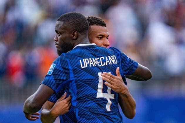 FIFA Fussball Weltmeisterschaft 2026, Sechszehntelfinale, Frankreich vs. Schweden, 30.06.2026, New Jersey Stadium Kylian Mbappe Freude glücklich zufrieden *** 2026 FIFA World Cup, Round of 32, France vs. Sweden, June 30, 2026, New Jersey Stadium; Kylian Mbappé: Joyful, Happy, Satisfied Copyright: xBahhoxKarax