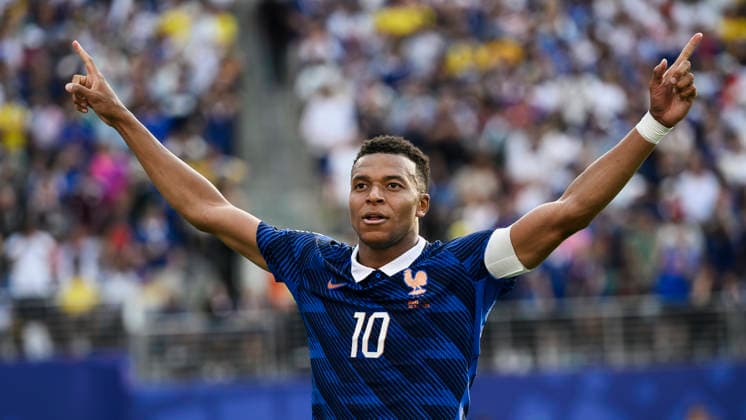 France v Sweden - FIFA World Cup, WM, Weltmeisterschaft, Fussball 2026 Kylian Mbappe of France celebrates after scoring a goal during the FIFA World Cup 2026 round of 32 football match between France and Sweden. East Rutherford United States Copyright: xNicolòxCampox