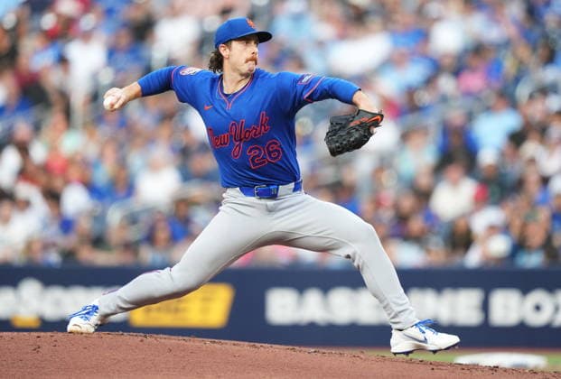June 30, 2026, Toronto, On, CANADA: New York Mets pitcher Nolan McLean (26) works against the Toronto Blue Jays during first inning MLB, Baseball Herren, USA baseball action in Toronto on Tuesday, June 30, 2026. Canada News - June 30, 2026  - ZUMAc35_ 20260630_zaf_c35_064 Copyright: xNathanxDenettex