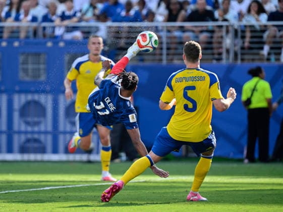 Michael Olise of France shoots for goal during the FIFA Men’s World Cup 2026 round of 32 football match between France and Sweden at New York New Jersey Stadium, in East Rutherford on June 30th 2026 (Photo by Andre Ricardo SPP)  Copyright: xAndrexRicardo SPPx Sportspressphoto_SPR181531
