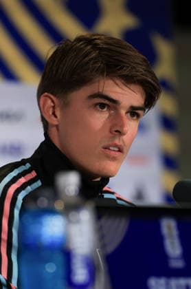 (260701) -- SEATTLE, July 1, 2026 -- Belgium s Charles De Ketelaere attends a press conference, PK, Pressekonferenz ahead of round of 32 match between Belgium and Senegal at the 2026 FIFA World Cup, WM, Weltmeisterschaft, Fussball in Seattle, the United States, June 30, 2026. ) (SP)U.S.-SEATTLE-FOOTBALL-FIFA WORLD CUP-PRESS CONFERENCE-BELGIUM MaoxSiqian 