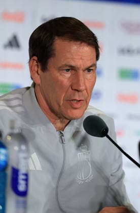 (260701) -- SEATTLE, July 1, 2026 -- Belgium s head coach Rudi Garcia attends a press conference, PK, Pressekonferenz ahead of round of 32 match between Belgium and Senegal at the 2026 FIFA World Cup, WM, Weltmeisterschaft, Fussball in Seattle, the United States, June 30, 2026. ) (SP)U.S.-SEATTLE-FOOTBALL-FIFA WORLD CUP-PRESS CONFERENCE-BELGIUM MaoxSiqian 
