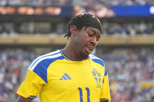 Anthony Elanga (Schweden Sweden, 11) - New York 30.06.2026: Frankreich vs. Schweden, MetLife Stadium, World Cup 26, Sechzehntelfinale *** Anthony Elanga, Sweden, New York, June 30, 2026, France vs. Sweden, MetLife Stadium, World Cup 26, Round of 32