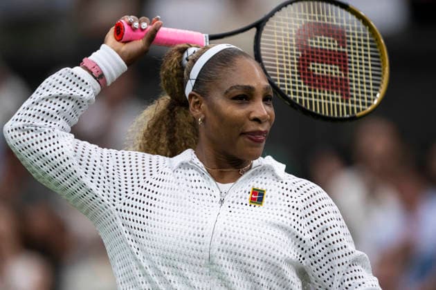 (260701) -- LONDON, July 1, 2026 -- Serena Williams of the United States warms up before the women s singles first round match against Maya Joint of Australia at Wimbledon tennis Championship in London, Britain, on June 30, 2026. (Photo by Xinhua) (SP)BRITAIN-LONDON-TENNIS-WIMBLEDON-WOMEN S SINGLES StephenxChung 