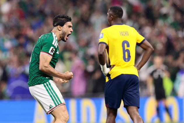 FIFA World Cup, WM, Weltmeisterschaft, Fussball 2026 - Round of 32 - Mexico vs Ecuador Raul Jimenez of Mexico celebrates after scoring the 2-0 goal during the FIFA World Cup 2026 Round of 32 match Mexico against Ecuador in Mexico City, Mexico, 30 June 2026. Mexico City Mexico  Copyright: xJOSExMENDEZx