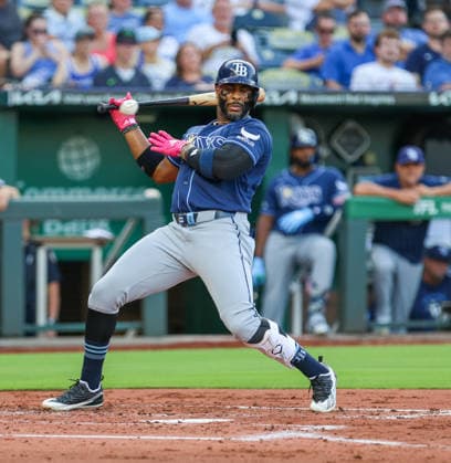JUNE 30, 2026: Tampa Bay Rays designated hitter Yandy DoÂ­az (2) reacts to a pitch in the 3rd inning against the Kansas City Royals at Kauffman Stadium in Kansas City, MO. CSM Kansas City United States - ZUMAc04_ 20260630_zma_c04_197 Copyright: xRomanxPunox