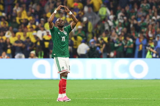 FIFA World Cup, WM, Weltmeisterschaft, Fussball 2026 - Round of 32 - Mexico vs Ecuador Julian Quinones of Mexico celebrates scoring the 1-0 goal during the FIFA World Cup 2026 Round of 32 match Mexico against Ecuador in Mexico City, Mexico, 30 June 2026. Mexico City Mexico  Copyright: xALEXxCRUZx