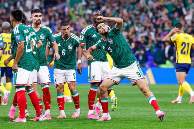 FIFA WORLD CUL 2026 MEXICO VS ECUADOR FIFA World Cup, WM, Weltmeisterschaft, Fussball 2026 MEXICO VS ECUADOR MEXICO VS ECUADOR 30062026 MEXICO CITY, MEXICO Action photo of Raul Jimenez (9) of Mexico, celebrating a goal during game of the FIFA World Cup 2026, held at the Estadio Ciudad de Mexico of Mexico City. Foto de accion de Raul Jimenez (9) de Mexico, celebrando un gol durante juego de la Copa del Mundo 2026 de la FIFA, celebrado en el Estadio Ciudad de Mexico de la Ciudad de Mexico. PHOTO BY IMAGENSHOP AGENCIA FOTOGRAFICA MEXICO CITY MEXICO CITY MEXICO *** FIFA WORLD CUP 2026 MEXICO VS. ECUADOR FIFA WORLD CUP 2026 MEXICO VS. ECUADOR MEXICO VS. ECUADOR 06 30 2026 MEXICO CITY, MEXICO Action photo of Raúl Jiménez (No. 9) of Mexico, celebrating a goal during a match of the 2026 FIFA World Cup, held at the Estadio Ciudad de México in Mexico City Action photo of Raúl Jiménez (No. 9) of Mexico, celebrating a goal during a match of the 2026 FIFA World Cup, held at the Estadio Ciudad de México in Mexico City PHOTO BY IMAGENSHOP PHOTO AGENCY MEXICO CITY MEXICO CITY MEXICO Copyright: xJORGExREYESx