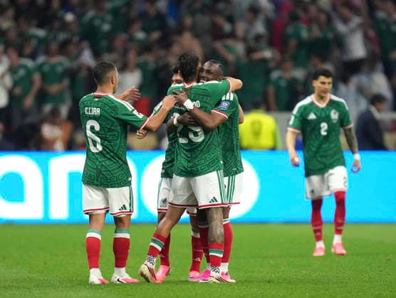 (260701) -- MEXICO CITY, July 1, 2026 -- Julian Quinones (4th L) of Mexico celebrates after scoring during the round of 32 match between Mexico and Ecuador at the 2026 FIFA World Cup, WM, Weltmeisterschaft, Fussball at the Mexico City Stadium, Mexico, June 30, 2026. (Photo by Xinhua) (SP)MEXICO-MEXICO CITY-FOOTBALL-FIFA WORLD CUP-ROUND OF 32-MEX VS ECU MartinxZabala 