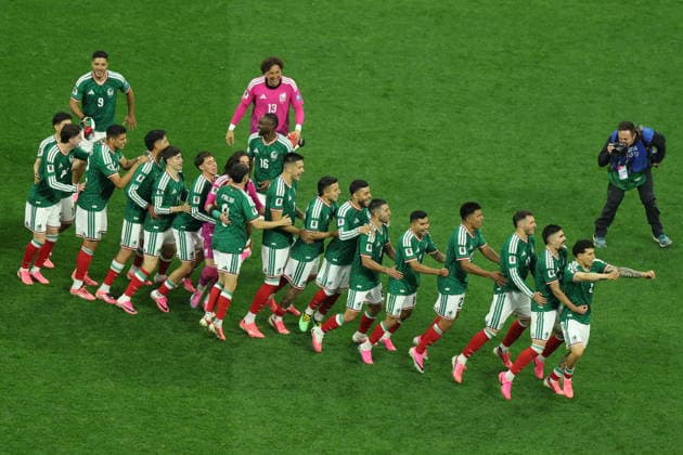 FIFA World Cup, WM, Weltmeisterschaft, Fussball 2026 - Round of 32 - Mexico vs Ecuador Players of Mexico celebrate winning the FIFA World Cup 2026 Round of 32 match Mexico against Ecuador in Mexico City, Mexico, 30 June 2026. Ciudad de Mexico Mexico  Copyright: xISAACxESQUIVELx