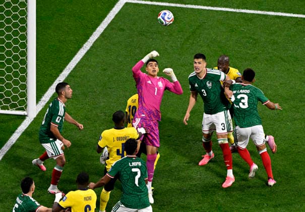 (260701) -- MEXICO CITY, July 1, 2026 -- Goalkeeper Raul Rangel (C) of Mexico makes a save during the round of 32 match between Mexico and Ecuador at the 2026 FIFA World Cup, WM, Weltmeisterschaft, Fussball at the Mexico City Stadium, Mexico, June 30, 2026. ) (SP)MEXICO-MEXICO CITY-FOOTBALL-FIFA WORLD CUP-ROUND OF 32-MEX VS ECU LixMuzi 