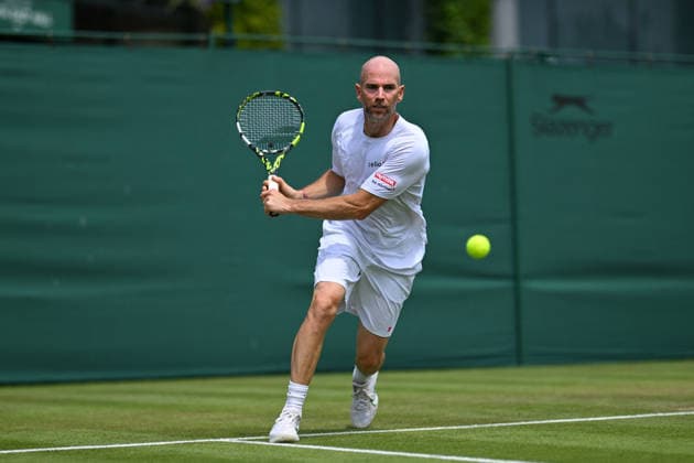 2026 Wimbledon - Adrian Mannarino Adrian Mannarino (FRA) during his first round match at the 2025 Wimbledon Tennis Championships at the AELTC in London, GREAT BRITAIN, on JuNE 30, 2026. Photo by Corinne Dubreuil ABACAPRESS.COM London  Copyright: xDubreuilxCorinne ABACAx