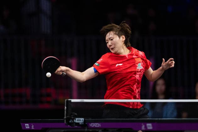 LOS ANGELES, CALIFORNIA - JUNE 30: Wang Manyu of China competes in the Women s Singles Round of 32 match against Hitomi Sato of Japan on day 5 of United States Smash 2026 at Ontario Convention Center on June 30, 2026 in Los Angeles, California.  Copyright: xVCGx 111651578034