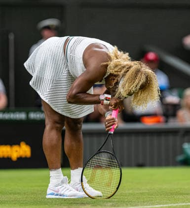Tennis - Wimbledon Championship 2026 - Day 2 LONDON, ENGLAND - Tuesday, June 30, 2026: Serena Williams (USA) with a diamond ring and wearing a Â£36,000 pink rose coloured Audemars Piguet titanium Royal Oak Offshore watch during the Ladies Singles First Round match on Day Two of The Championships Wimbledon 2026 at the All England Lawn Tennis and Croquet Club. (Photo by Kirsten Holst Propaganda) LONDON All England Lawn Tennis and Croquet Club GREATER LONDON ENGLAND  Copyright: xKirstenxHolstx 2026-06-30-068-Wimbledon_D2