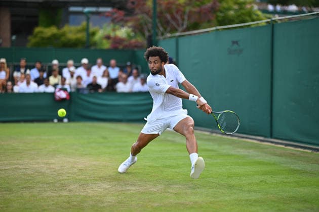 2026 Wimbledon - Arthur Fils Arthur Fils (FRA) during his first round match at the 2025 Wimbledon Tennis Championships at the AELTC in London, GREAT BRITAIN, on JuNE 30, 2026. Photo by Corinne Dubreuil ABACAPRESS.COM London  Copyright: xDubreuilxCorinne ABACAx