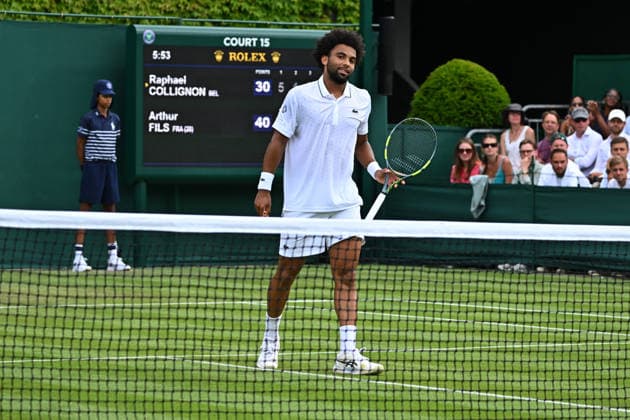 2026 Wimbledon - Arthur Fils Arthur Fils (FRA) during his first round match at the 2025 Wimbledon Tennis Championships at the AELTC in London, GREAT BRITAIN, on JuNE 30, 2026. Photo by Corinne Dubreuil ABACAPRESS.COM London  Copyright: xDubreuilxCorinne ABACAx